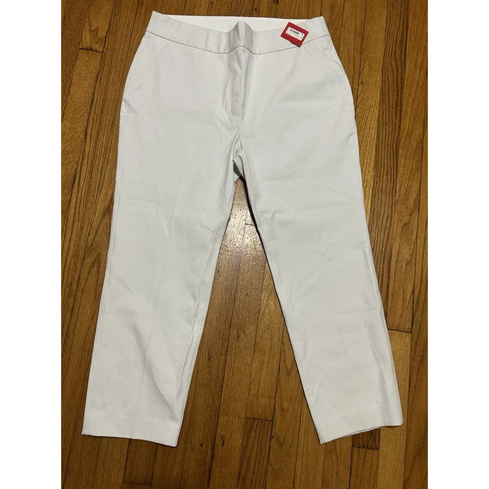 Spanx Pants Women's Classic White Stretch Slimming Slim Straight Size 1X